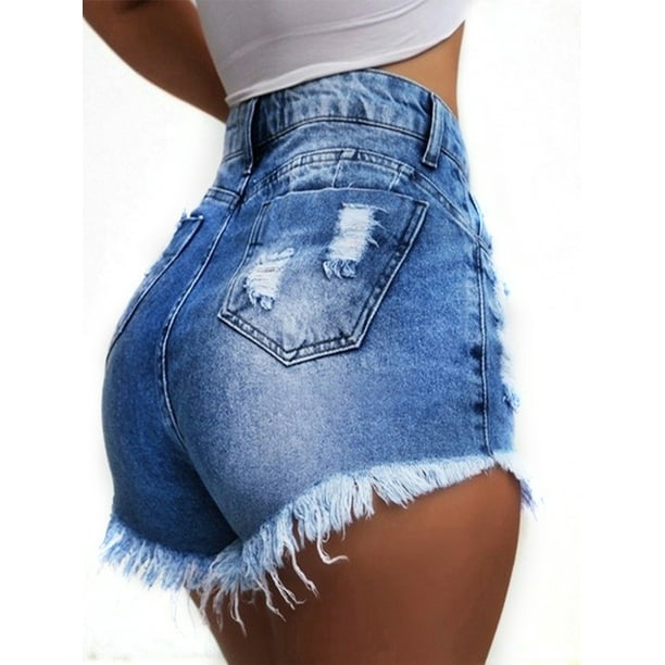 Women High Waisted Short Mini Jeans Denim Ripped Summer Casual Shorts Hot Pants Women High Waisted Short Mini Jeans Denim Ripped Summer Casual Shorts Hot Pants